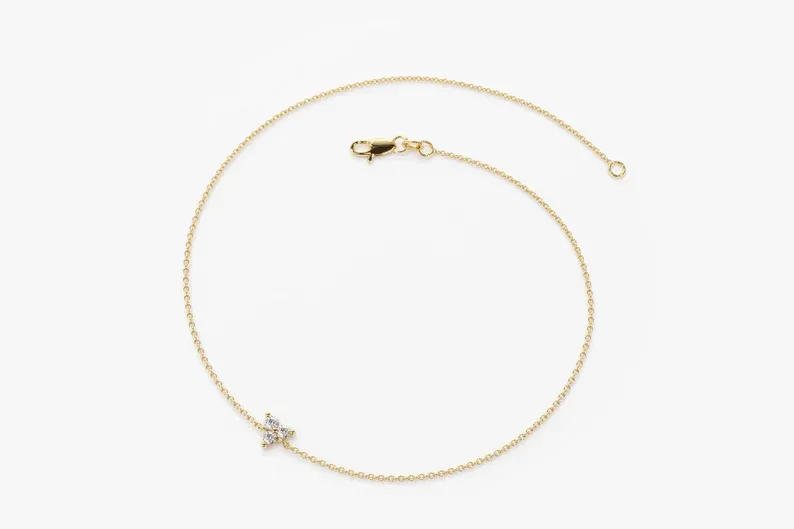 0.09CTW Moissanite Round Diamond Bracelet