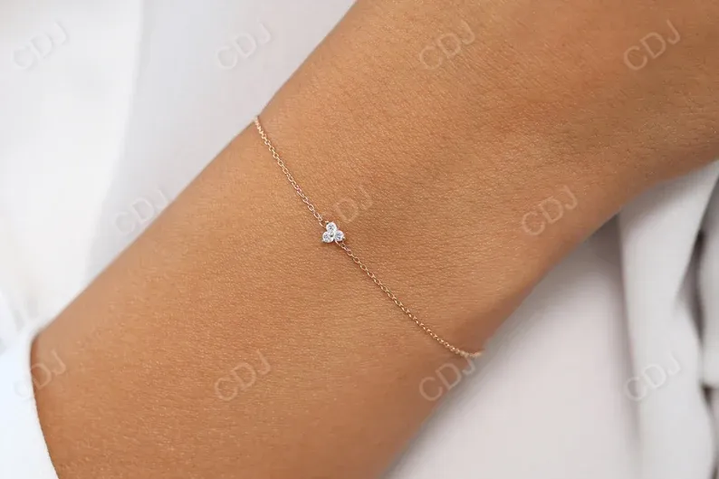 0.09CTW Moissanite Round Diamond Bracelet