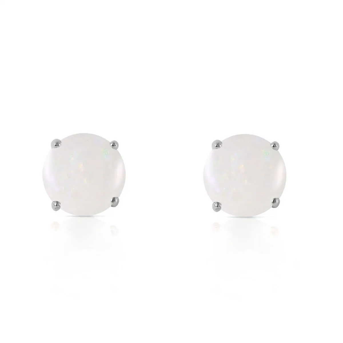0.7 Carat 14K Solid White Gold Whatever It Takes Opal Earrings