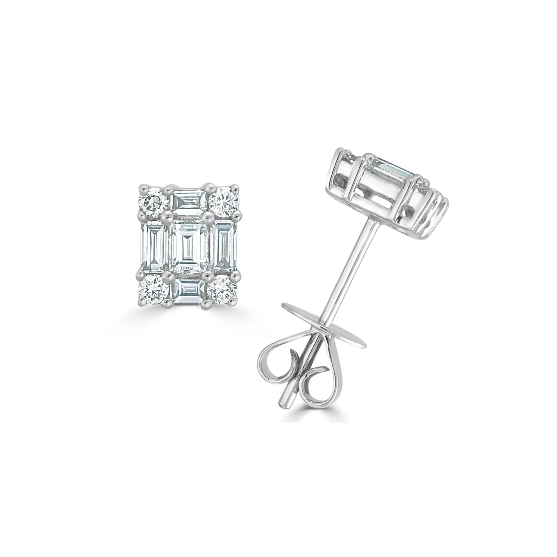 14k Gold & Diamond Stud Earrings