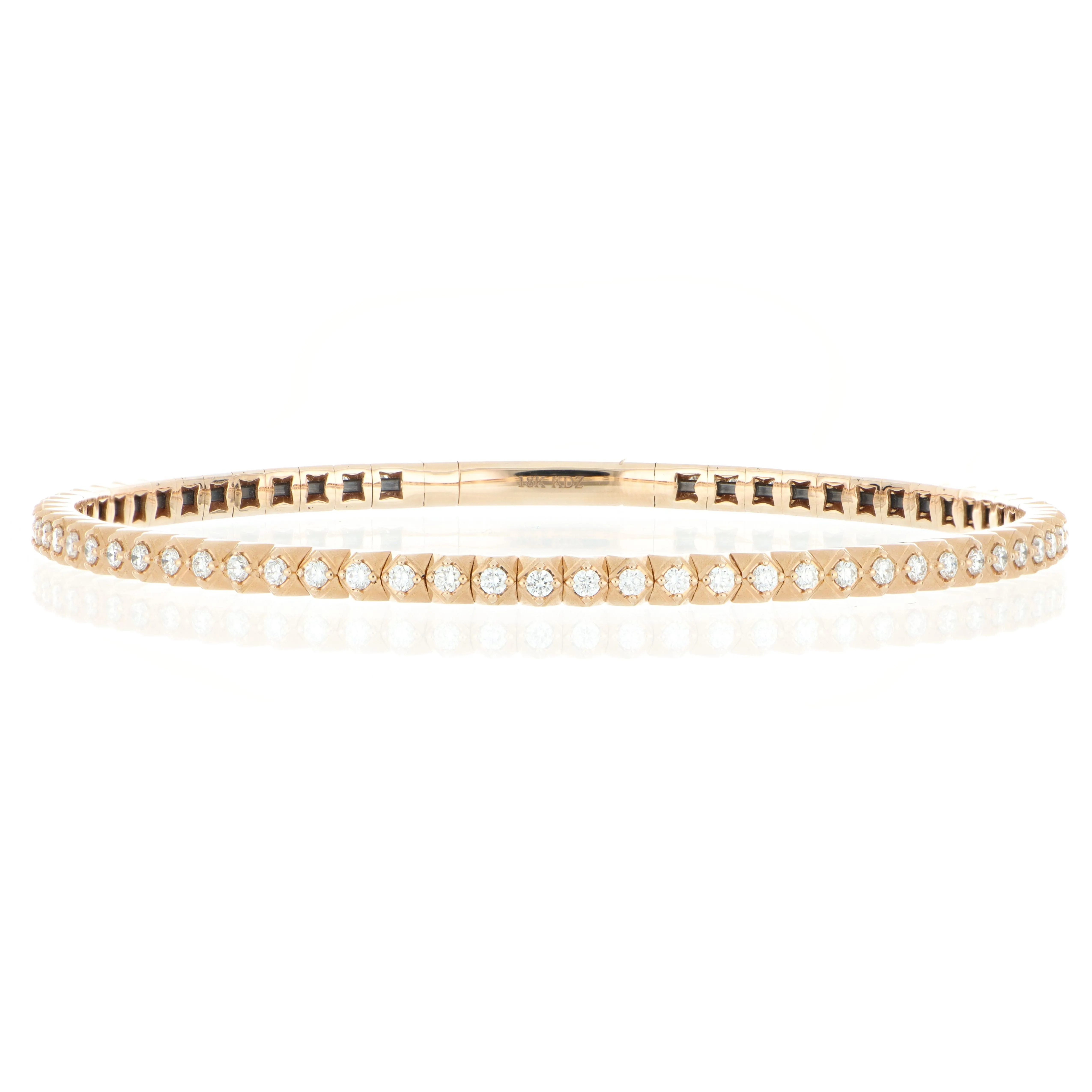 18k Rose Gold Diamond Bracelet