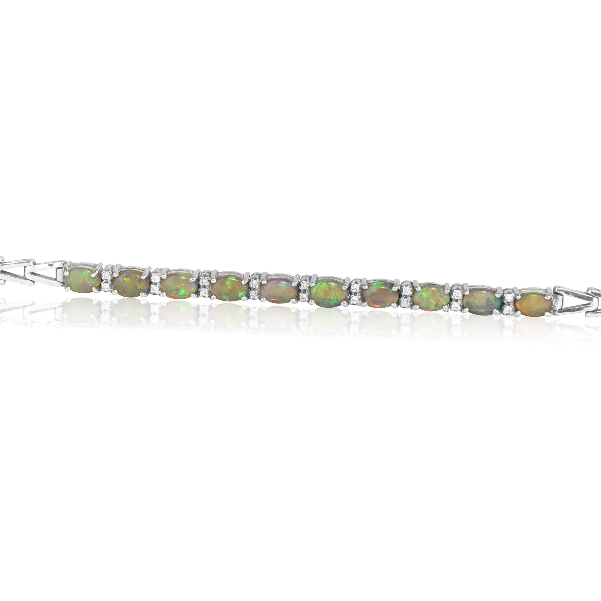 18kt Black Opal and Diamond bracelet
