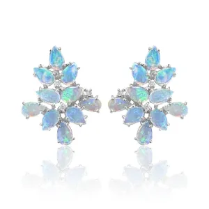 18kt White Gold Opal earrings
