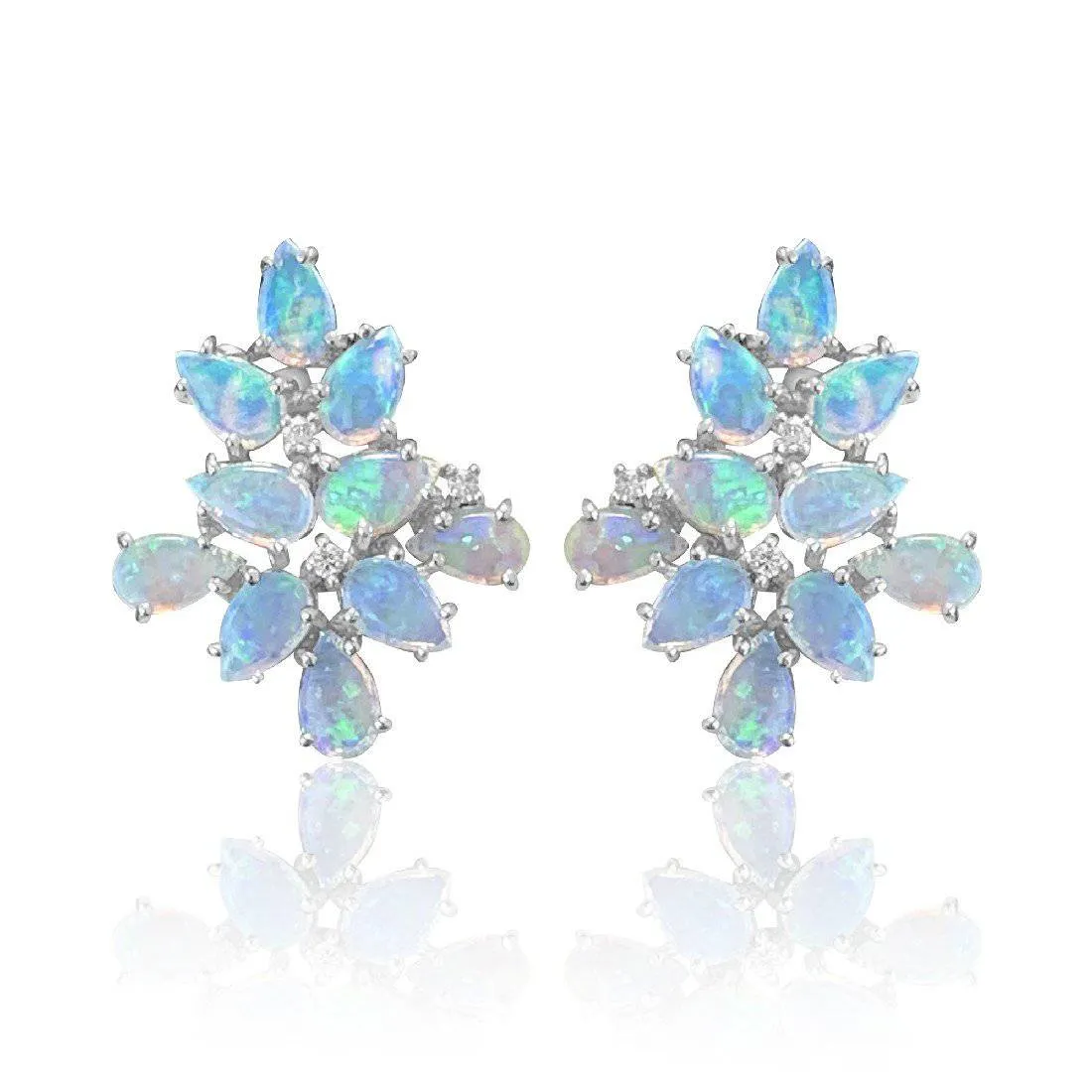 18kt White Gold Opal earrings