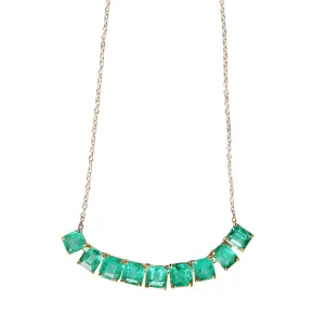 18kt Yellow Gold Emerald Necklace