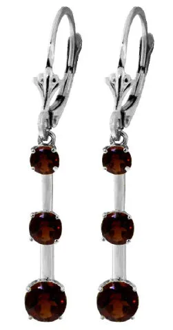 2.5 Carat 14K Solid Yellow Gold Generosity Garnet Earrings