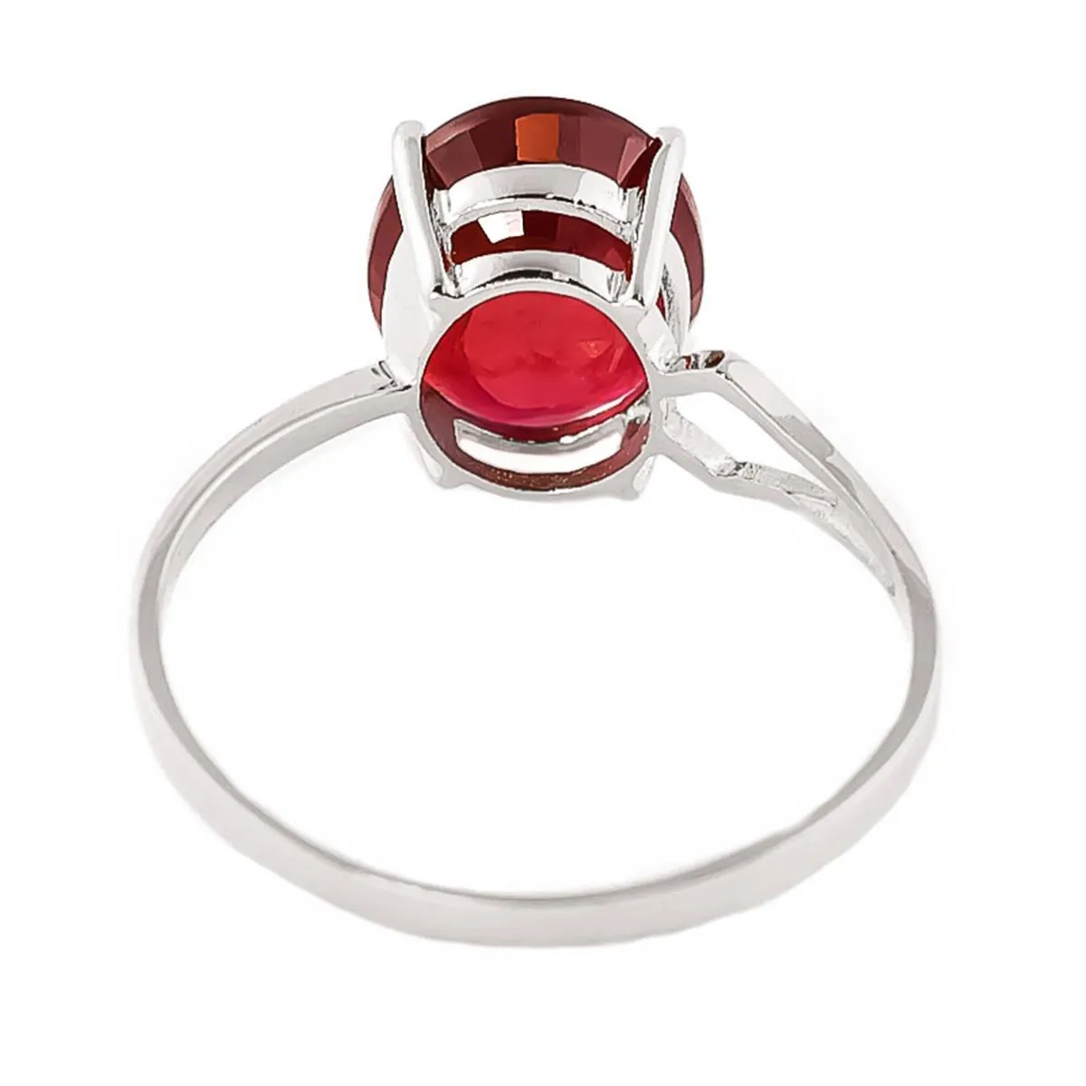 3.5 Carat 14K Solid White Gold Path Not Taken Ruby Ring