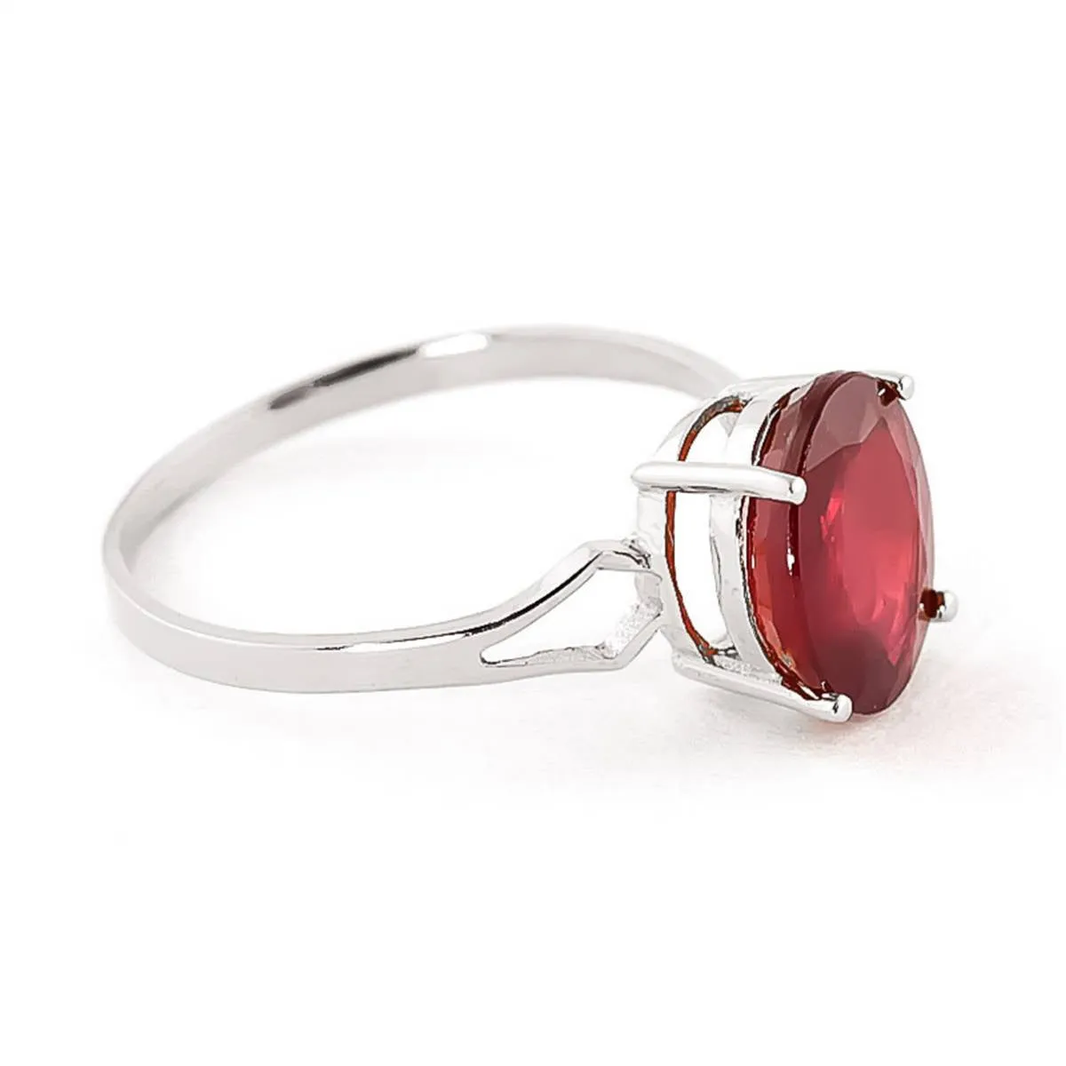 3.5 Carat 14K Solid White Gold Path Not Taken Ruby Ring