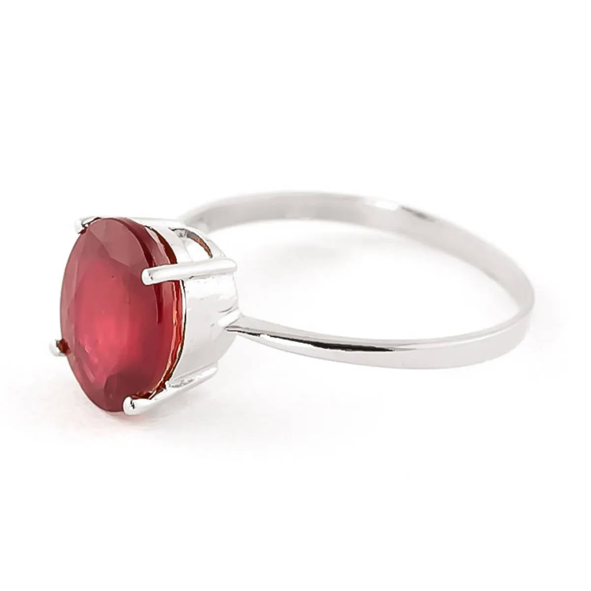 3.5 Carat 14K Solid White Gold Path Not Taken Ruby Ring