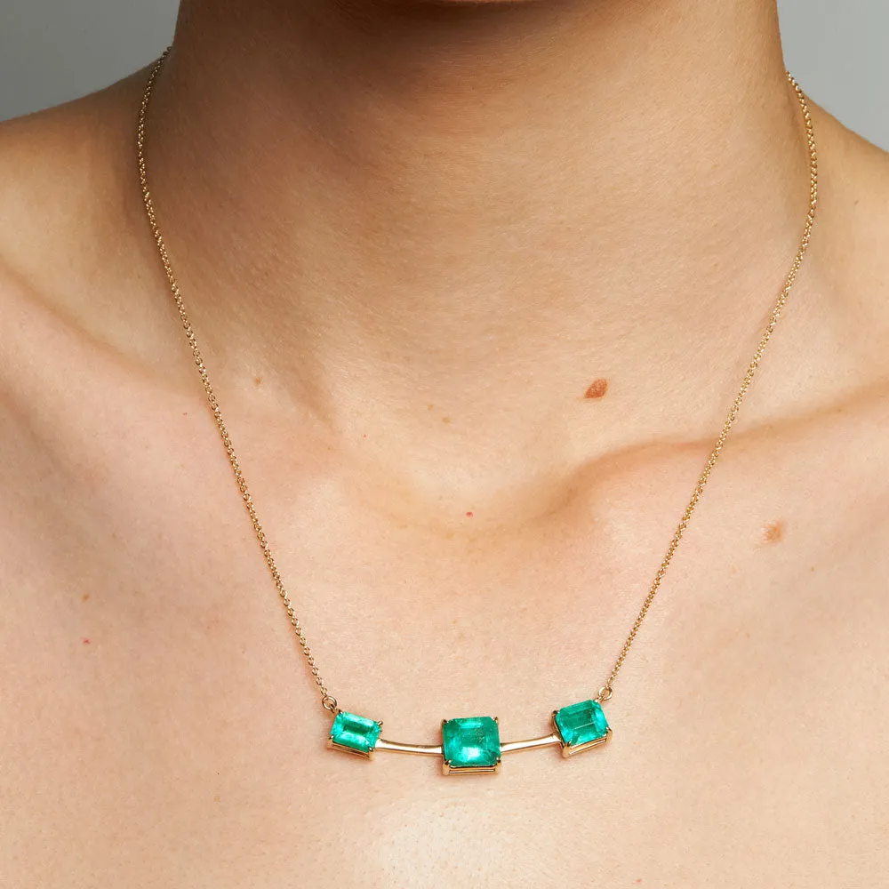 5.54 Carat Colombian Emerald Necklace