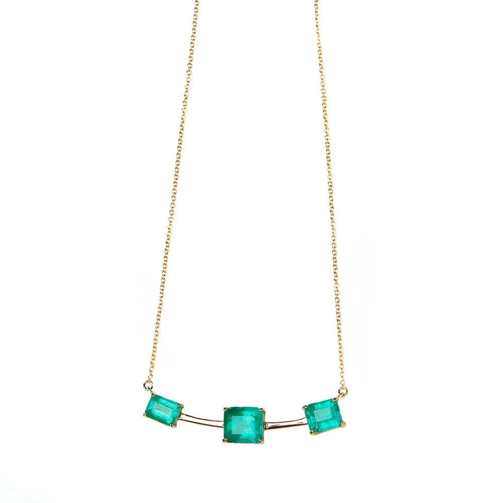 5.54 Carat Colombian Emerald Necklace