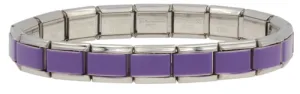 9mm Purple Italian Charm Starter Bracelet