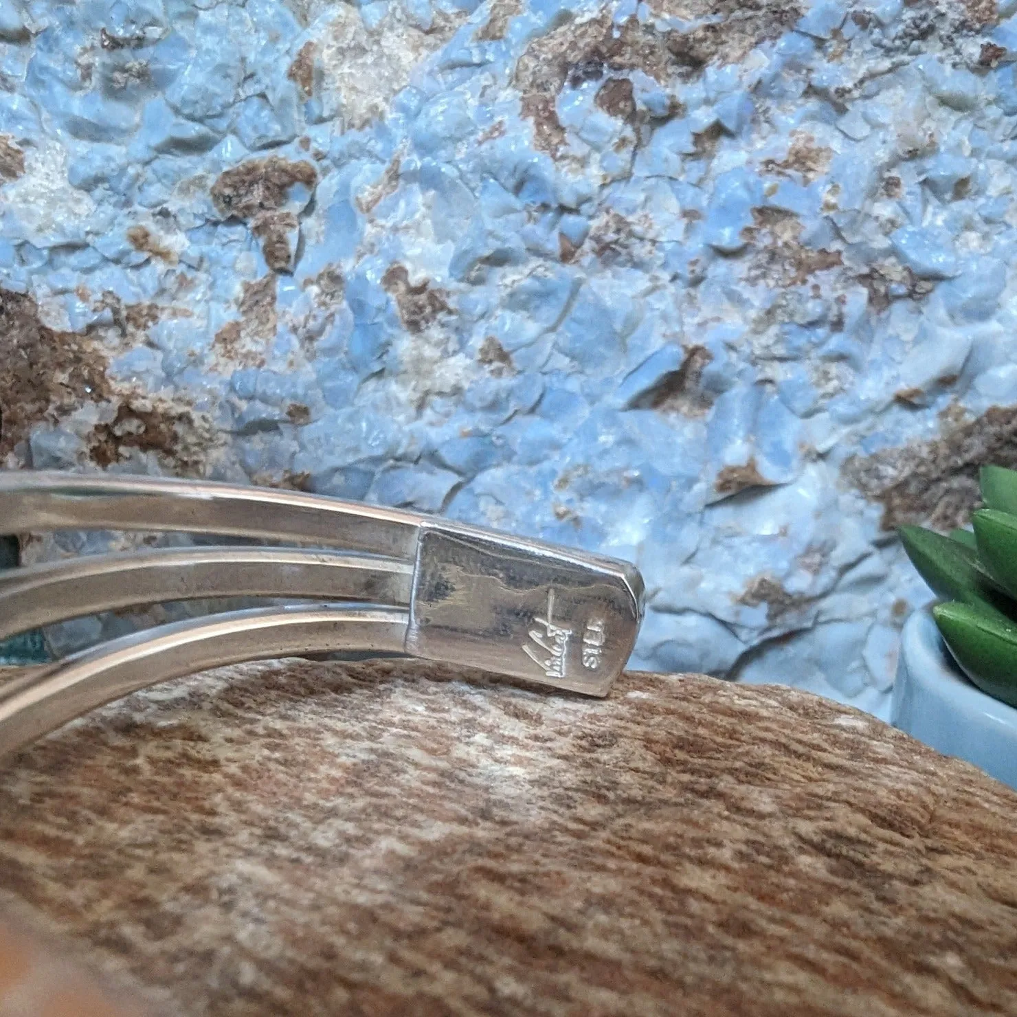 Arizona Blue Opal Five Stone Bracelet GJ-BRC-0043