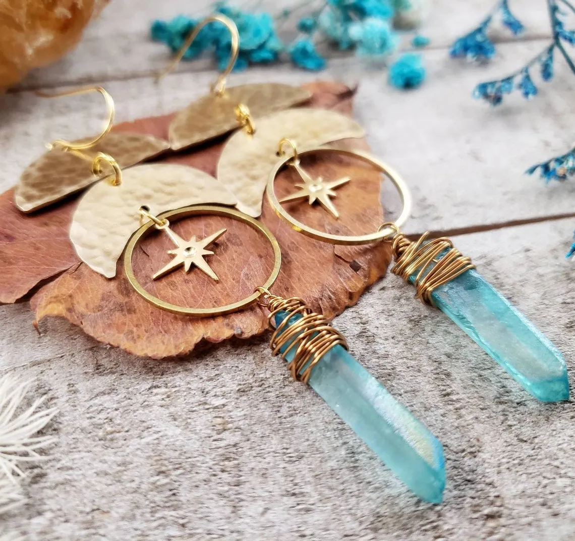 Astraea star goddess earrings