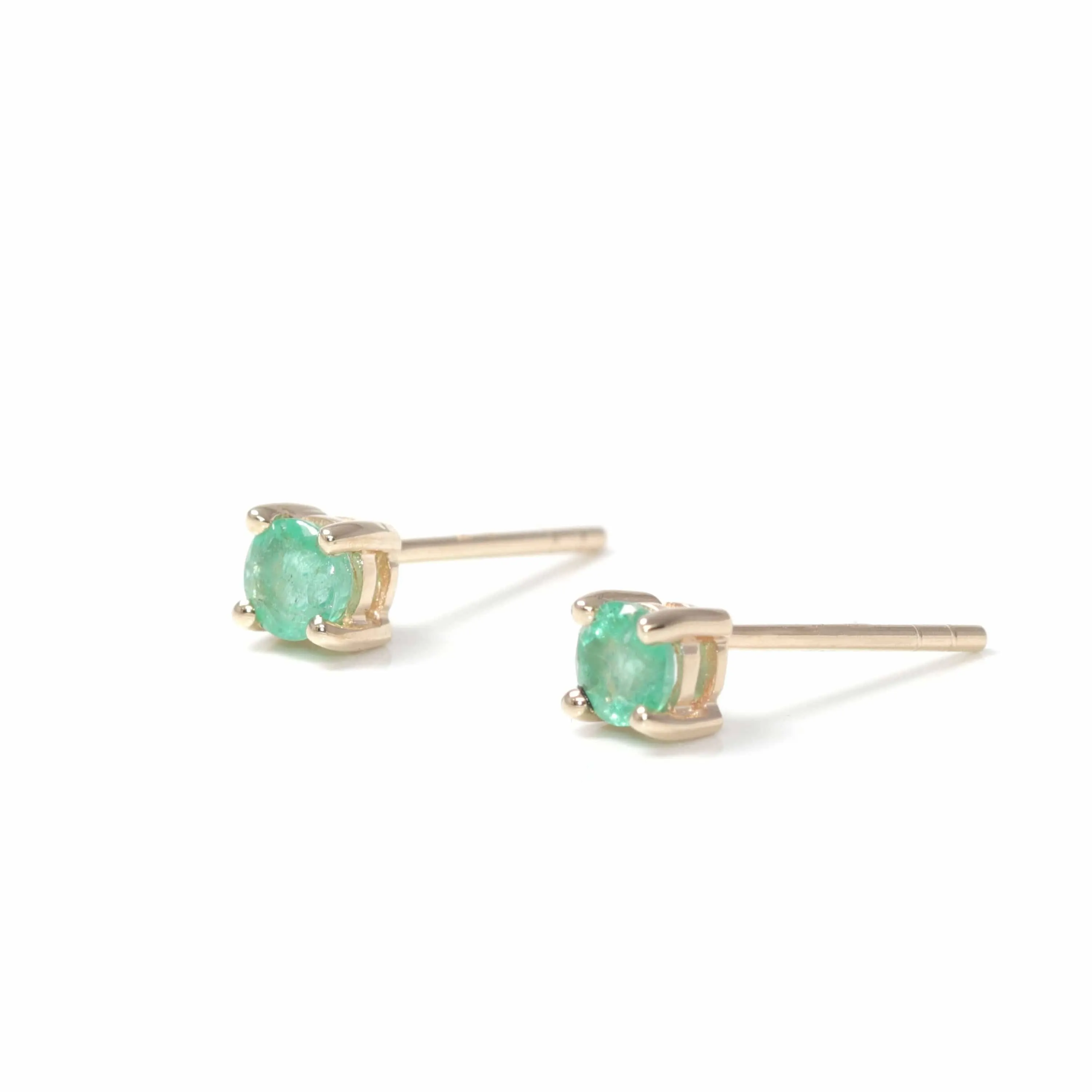 Baikalla™ 14K Classic Yellow Gold Natural Emerald Earrings