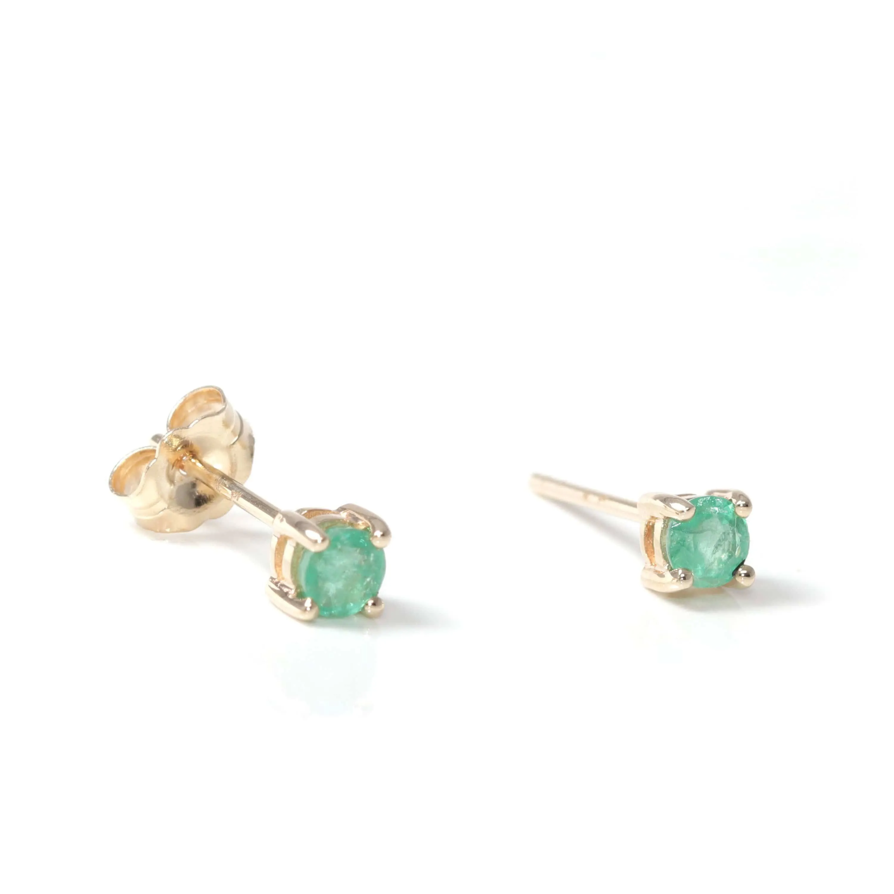 Baikalla™ 14K Classic Yellow Gold Natural Emerald Earrings