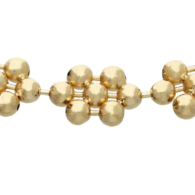 Bead Flower Bracelet - Yellow Gold Vermeil