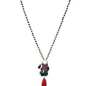 Beaded Charm Loop Necklace
