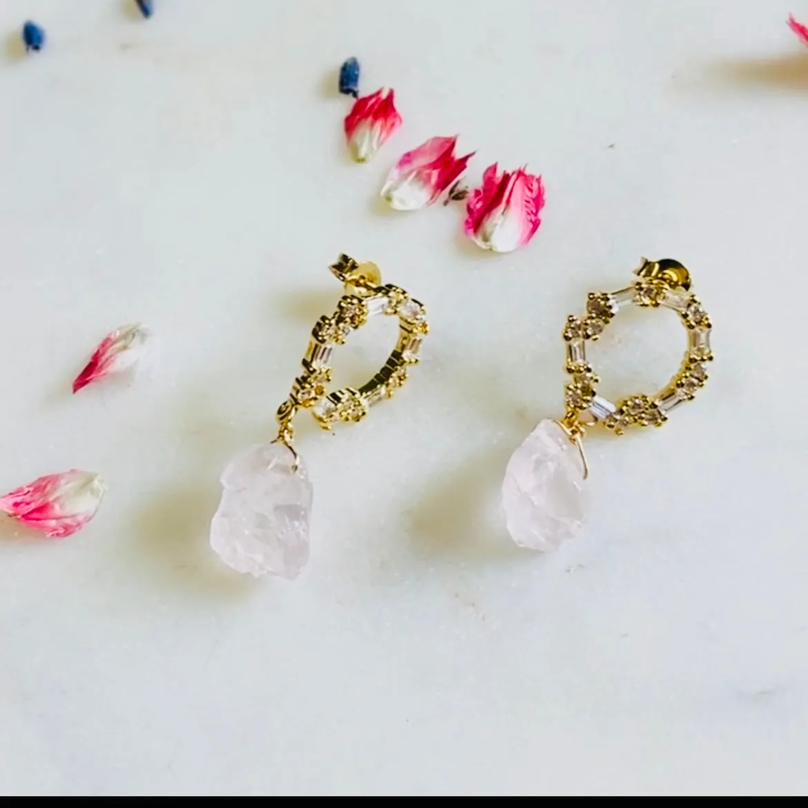 Bellarose Rose Quartz Earrings