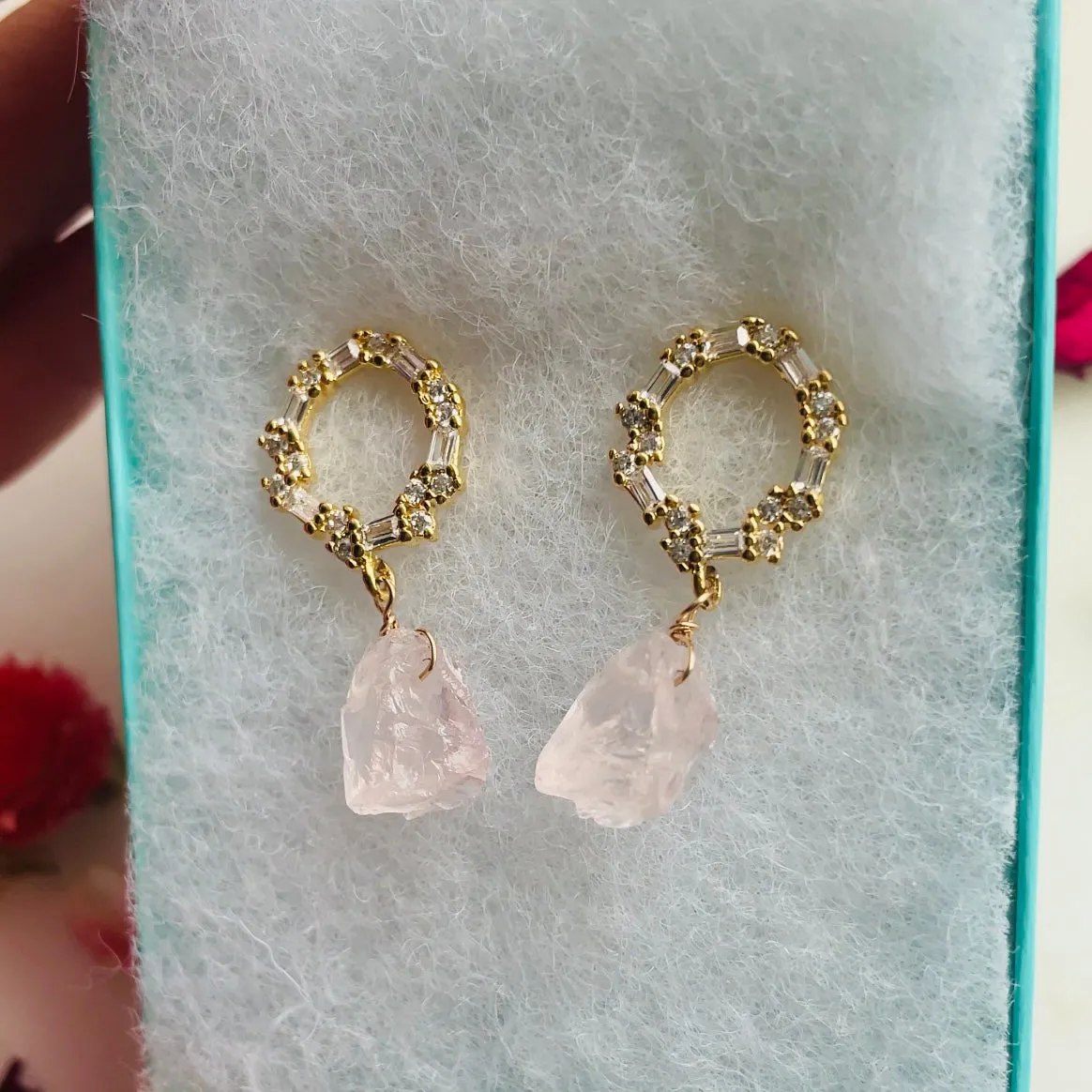 Bellarose Rose Quartz Earrings