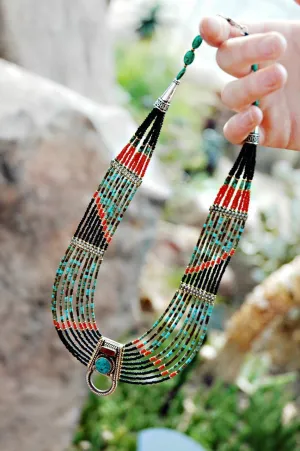 Black Bead Layer Necklace