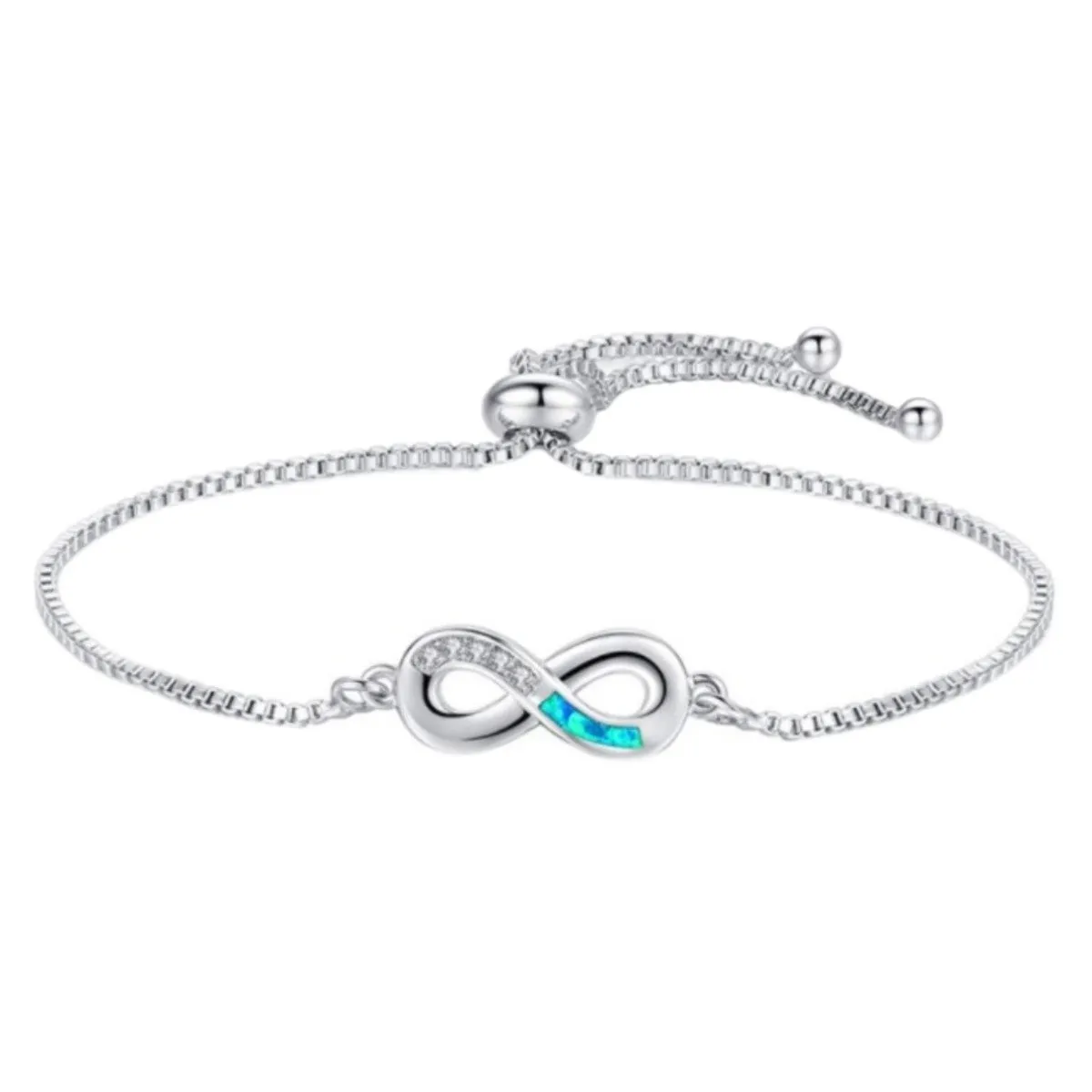 Blue Opal Adjustable Bolo Charm Bracelets