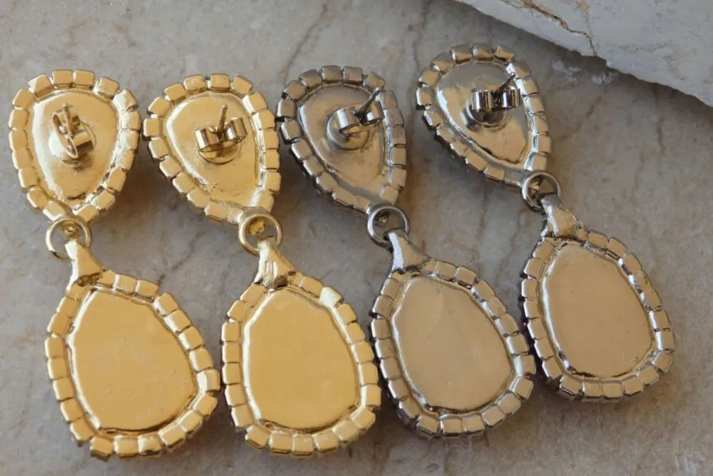 Blush bridal earring