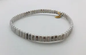 Caryn Lawn Supernova White and Silver Bead Bracelet
