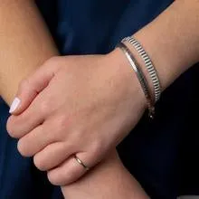 Caryn Lawn Supernova White and Silver Bead Bracelet
