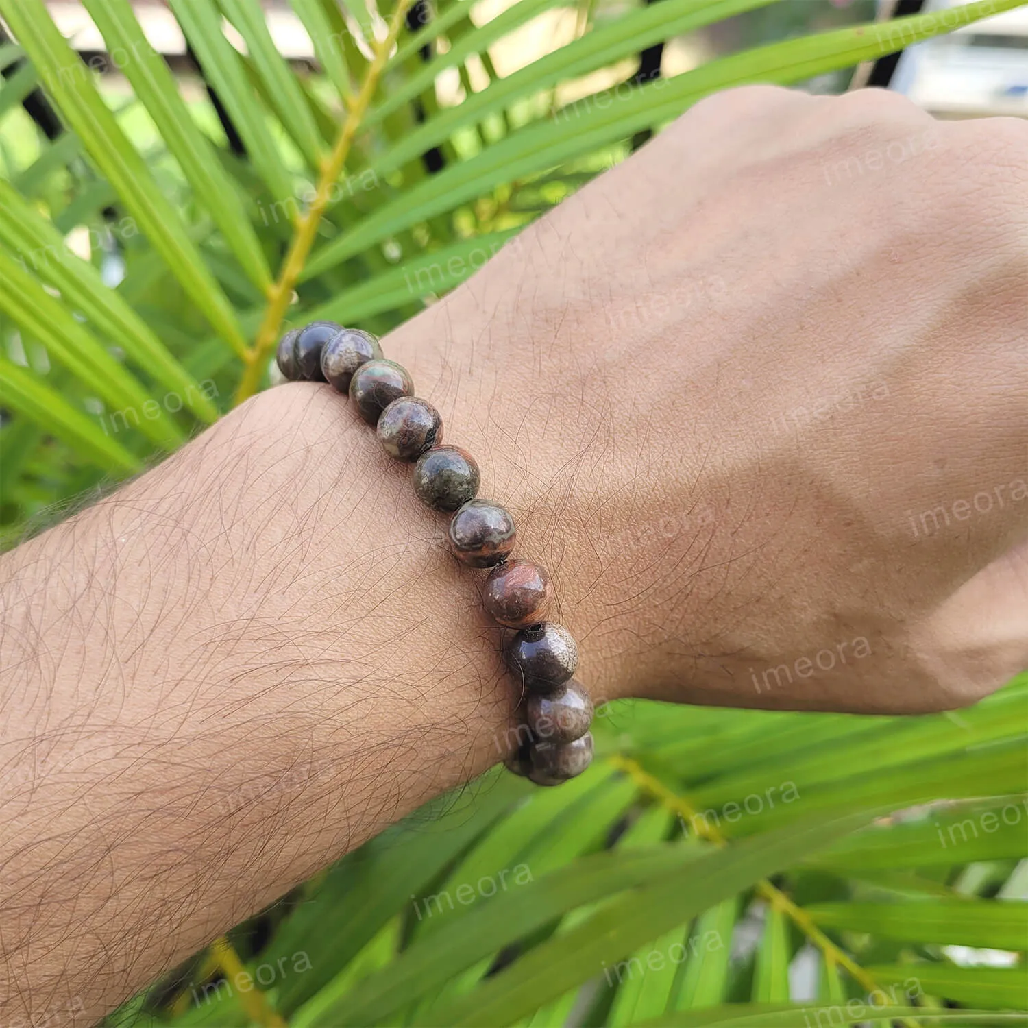 Certified Brown Opal 8mm Natural Stone Bracelet
