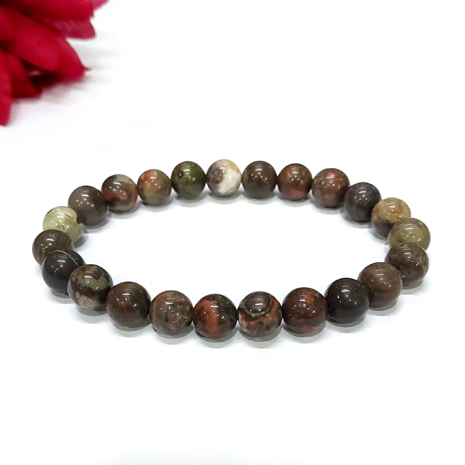 Certified Brown Opal 8mm Natural Stone Bracelet