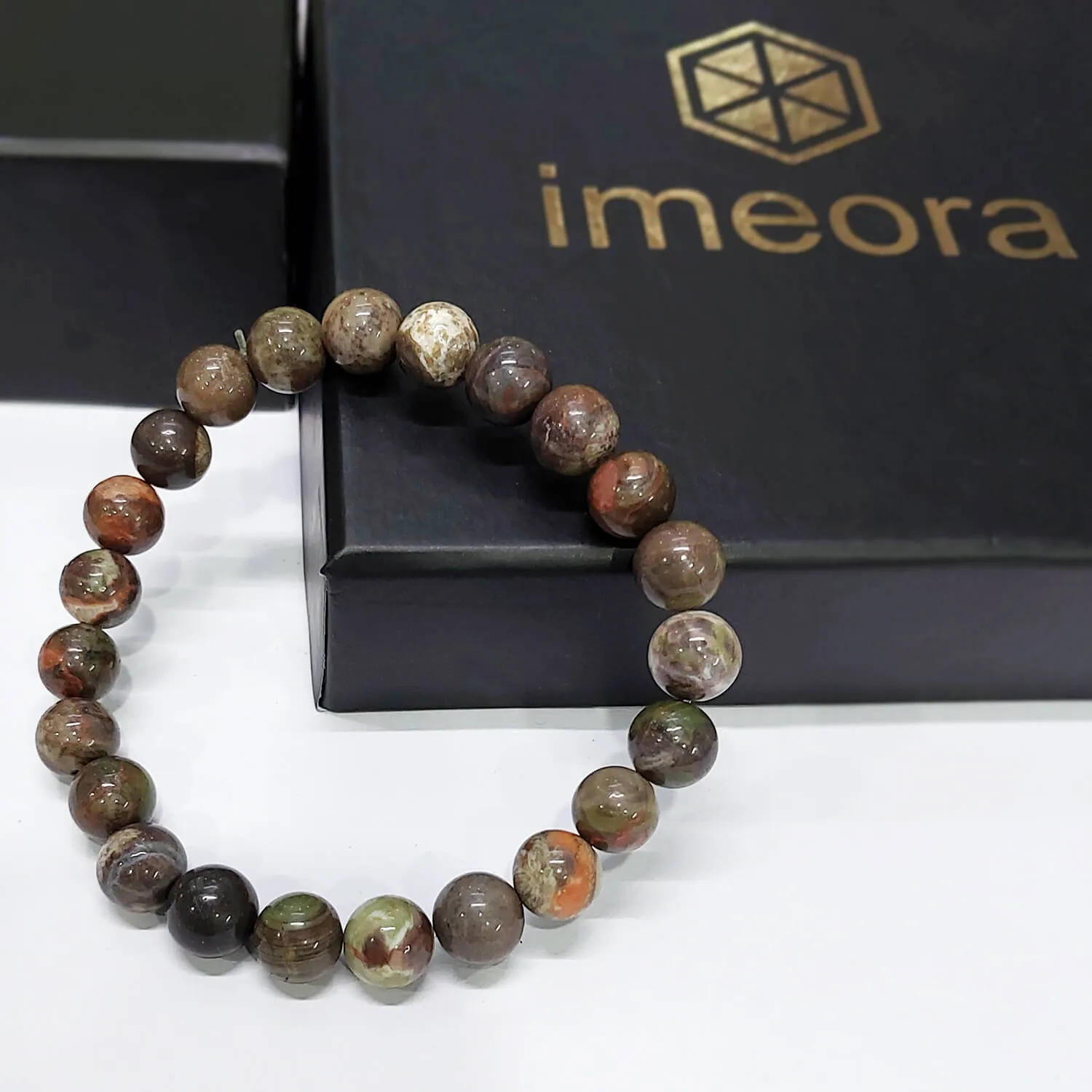 Certified Brown Opal 8mm Natural Stone Bracelet