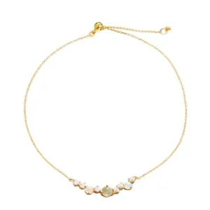 Chain Bracelet With Multi Stone Bar
