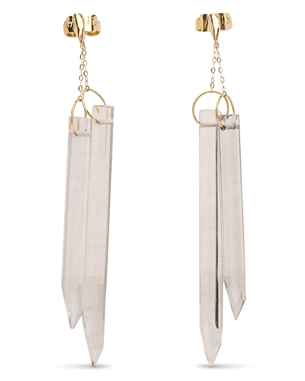 Champagne Quartz Pendulo Earrings
