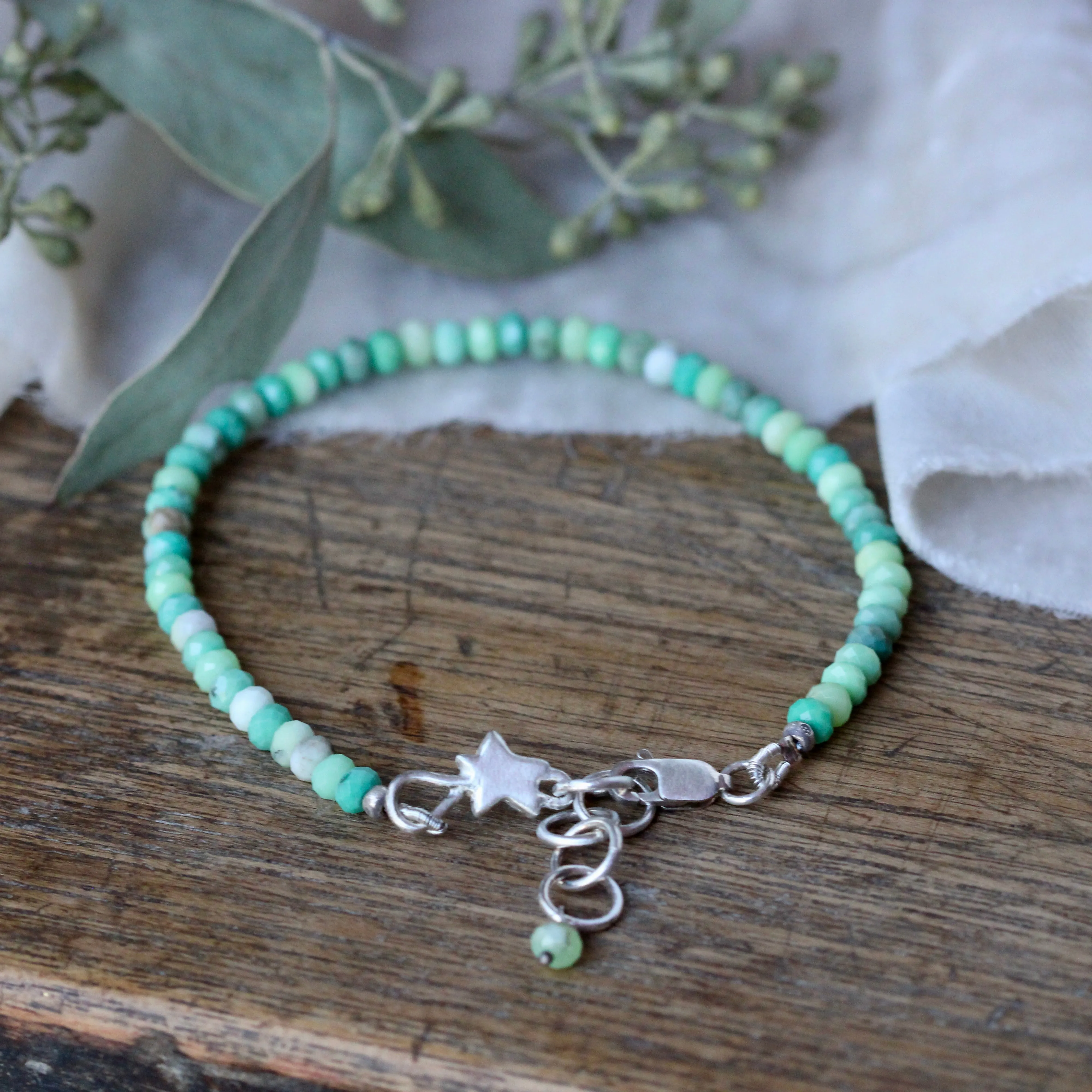 Chrysoprase  gemstone bracelet