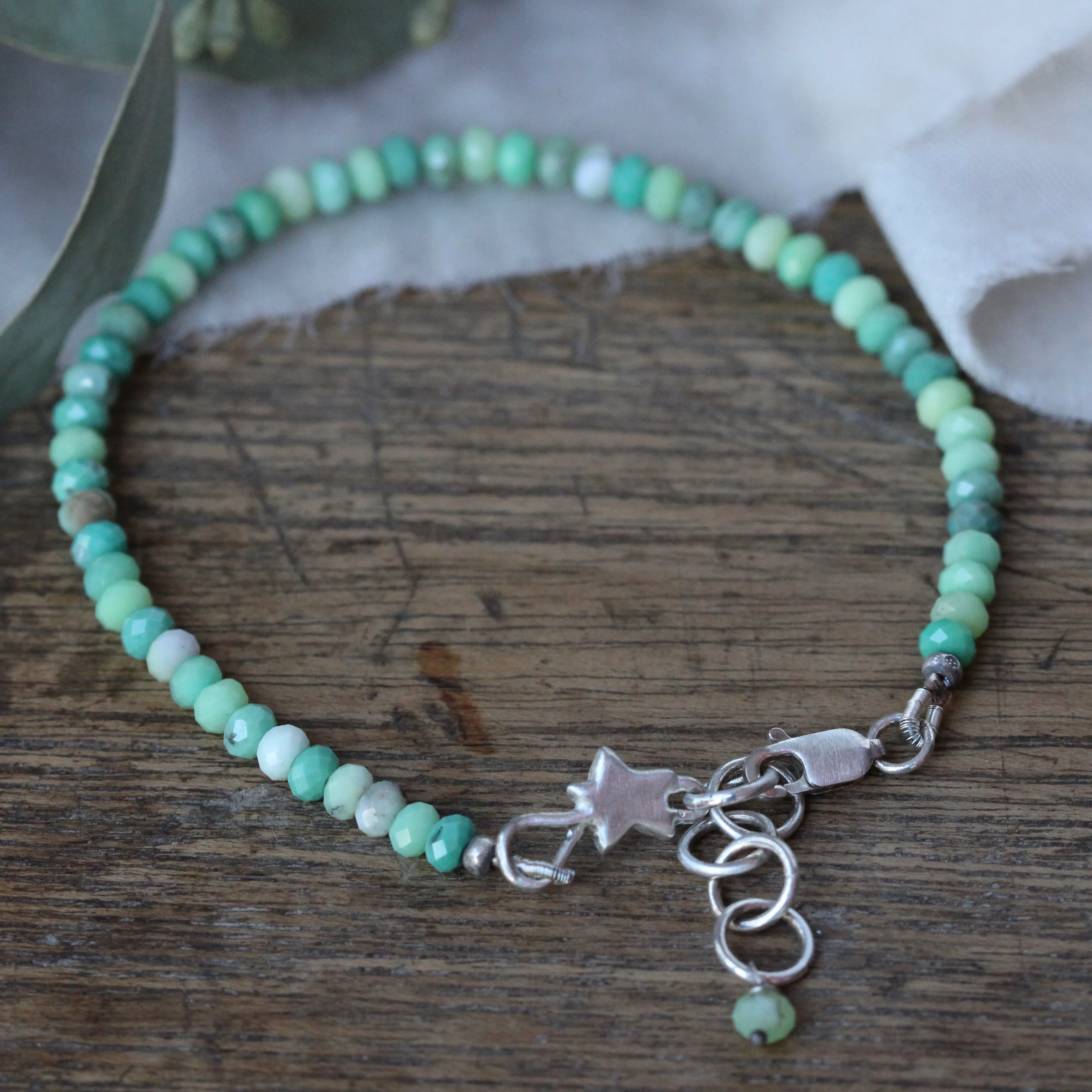 Chrysoprase  gemstone bracelet