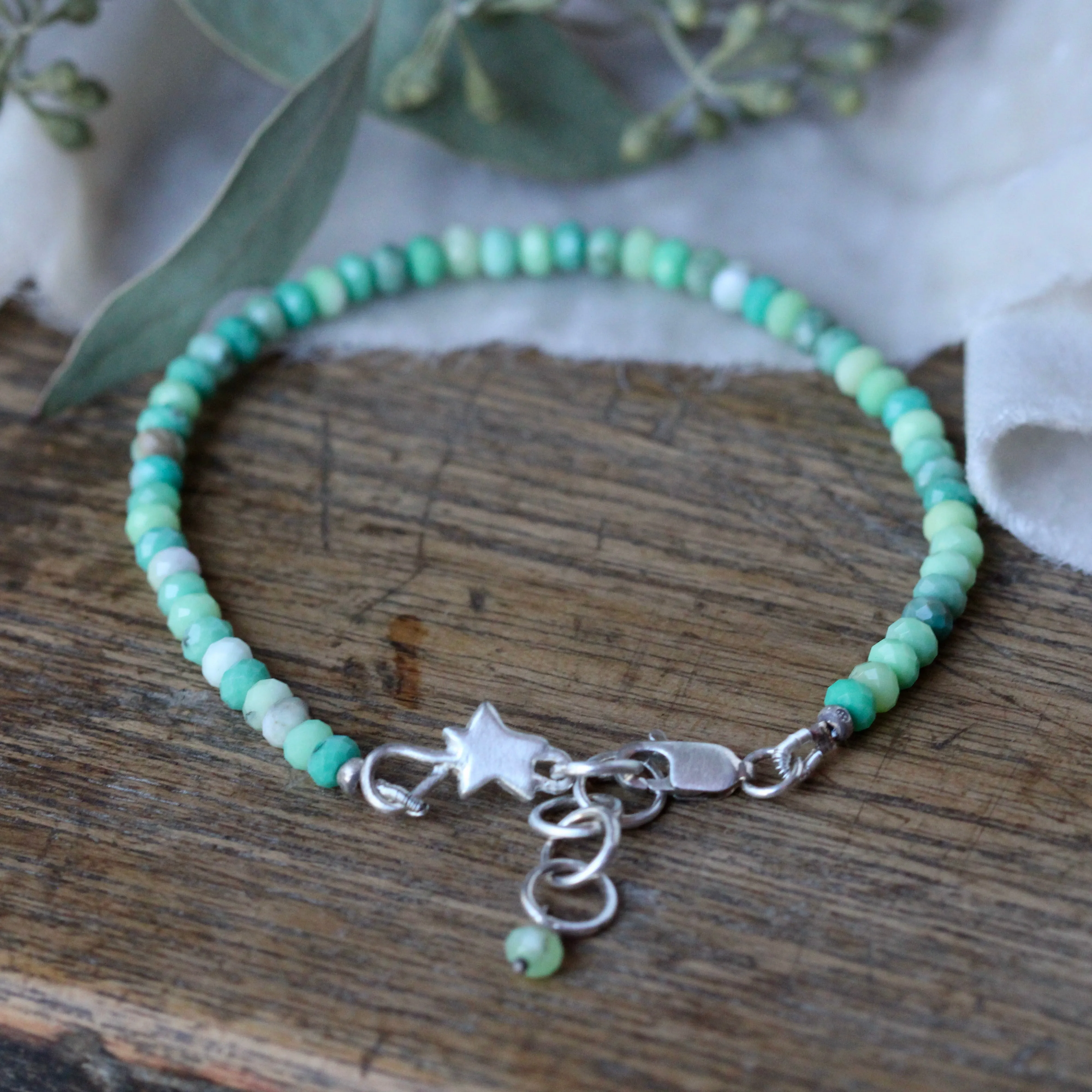 Chrysoprase  gemstone bracelet