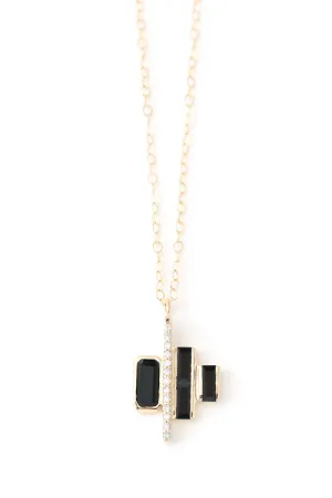 Cityscape Triple Spinel and Diamond Tower Necklace