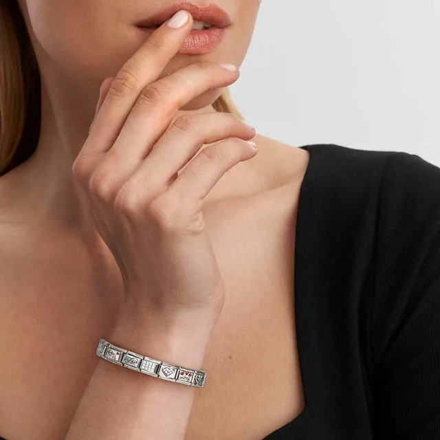 Classic Oval White Opal Link - Silver - 330503/07