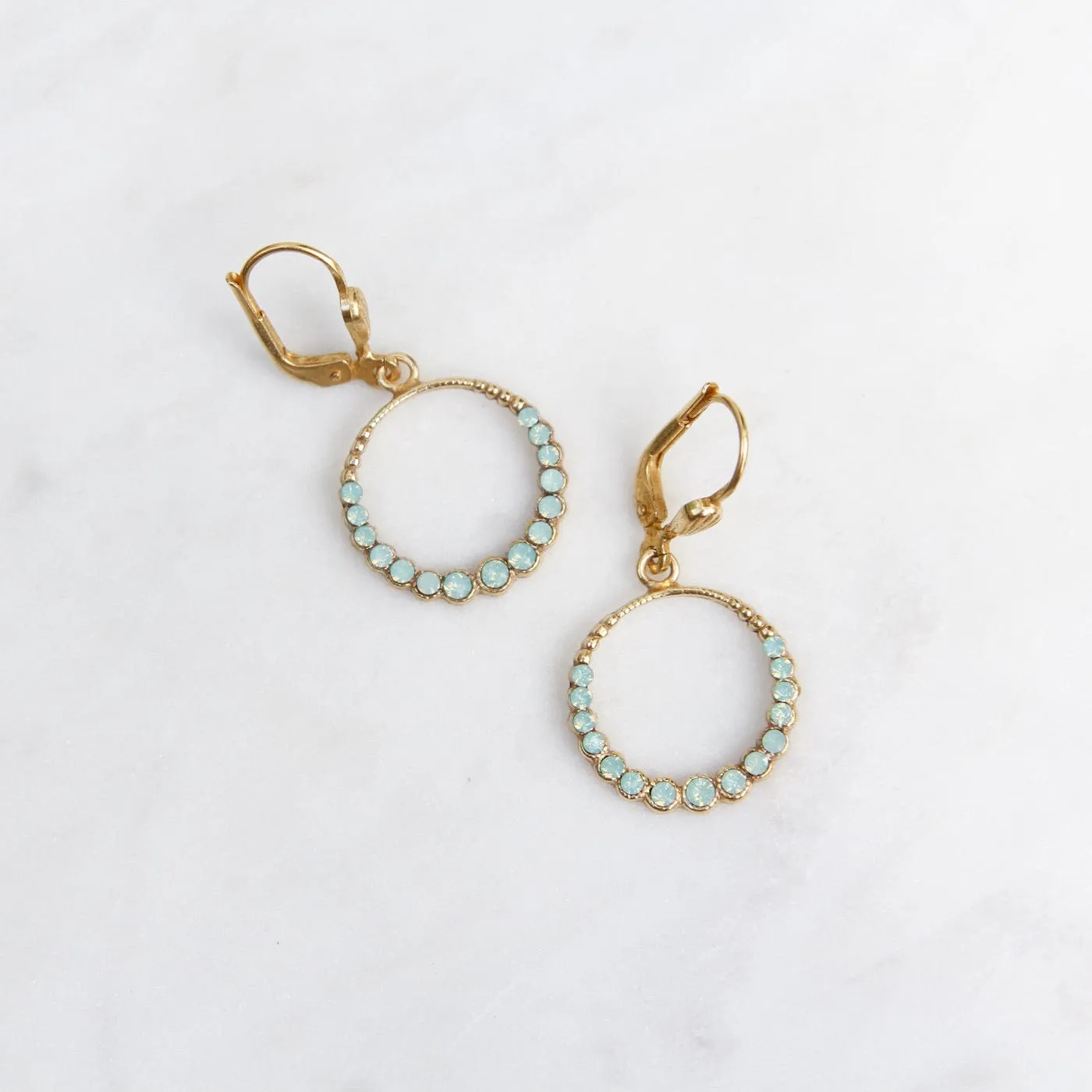 Crystal Hoop Earrings - Pacific Opal