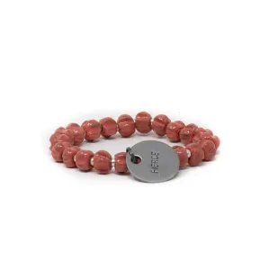 CUTIE PIE CORAL BEADED MESSAGE BRACELET