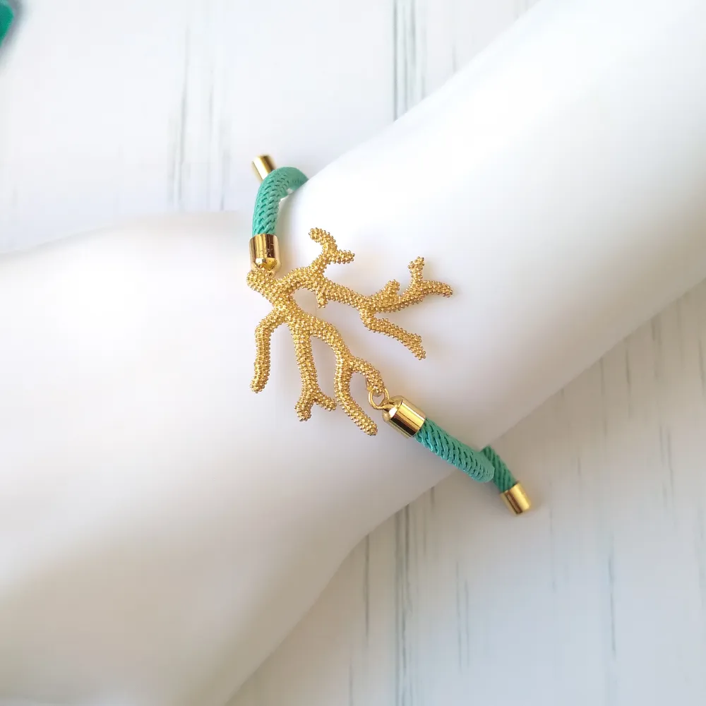Dani Branch Coral Slider Bracelet