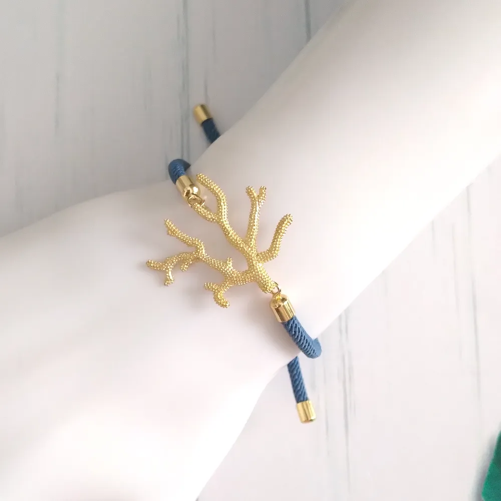 Dani Branch Coral Slider Bracelet
