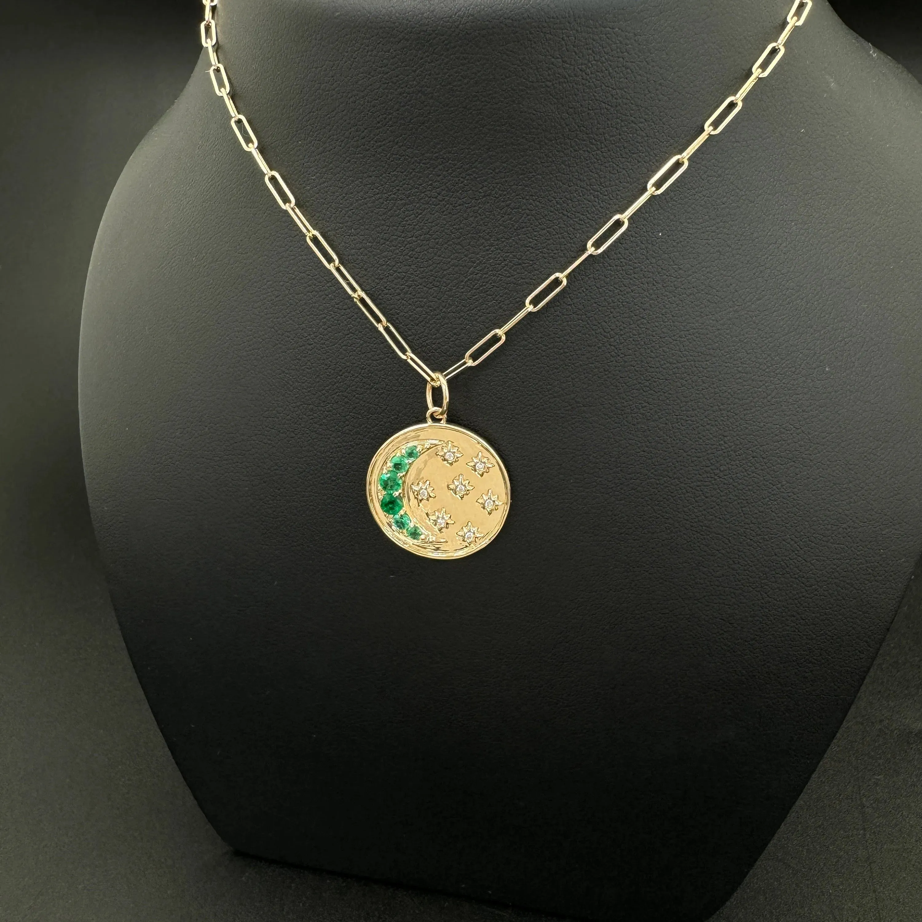 Diamond Emerald Pendant 20mm
