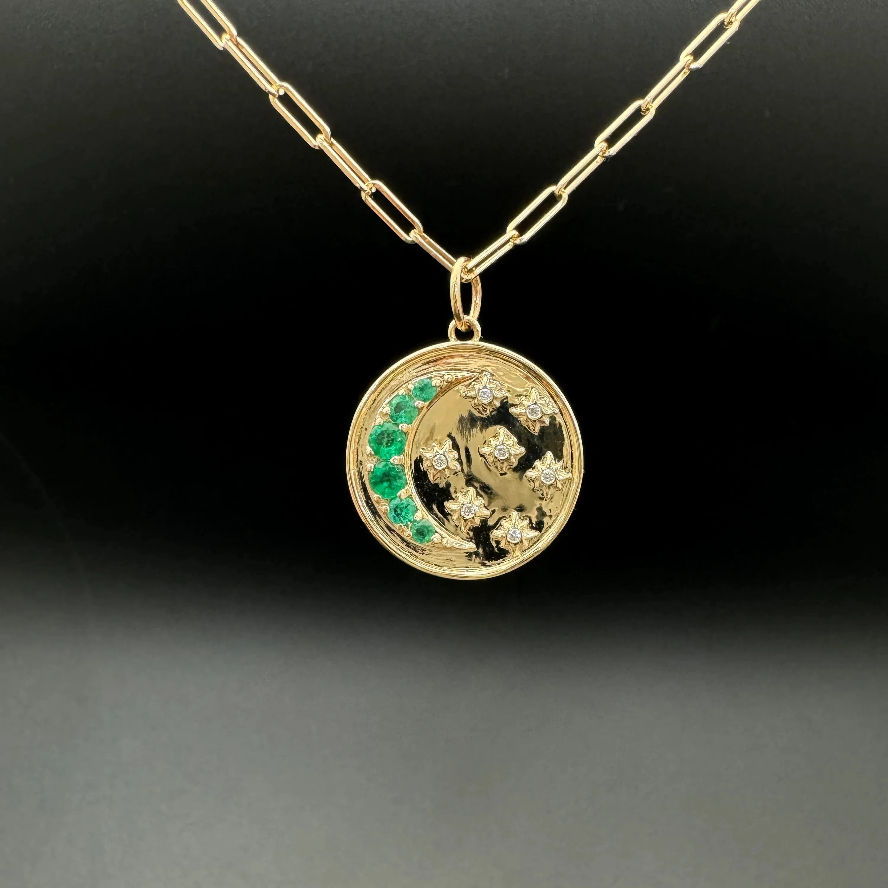 Diamond Emerald Pendant 20mm