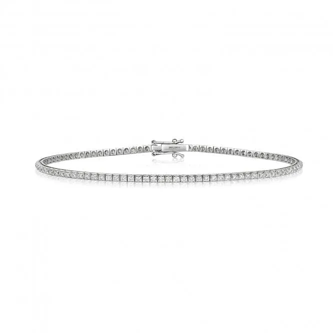 Diamond Jewellery 18ct White Gold Diamond Bracelet BDQ181W