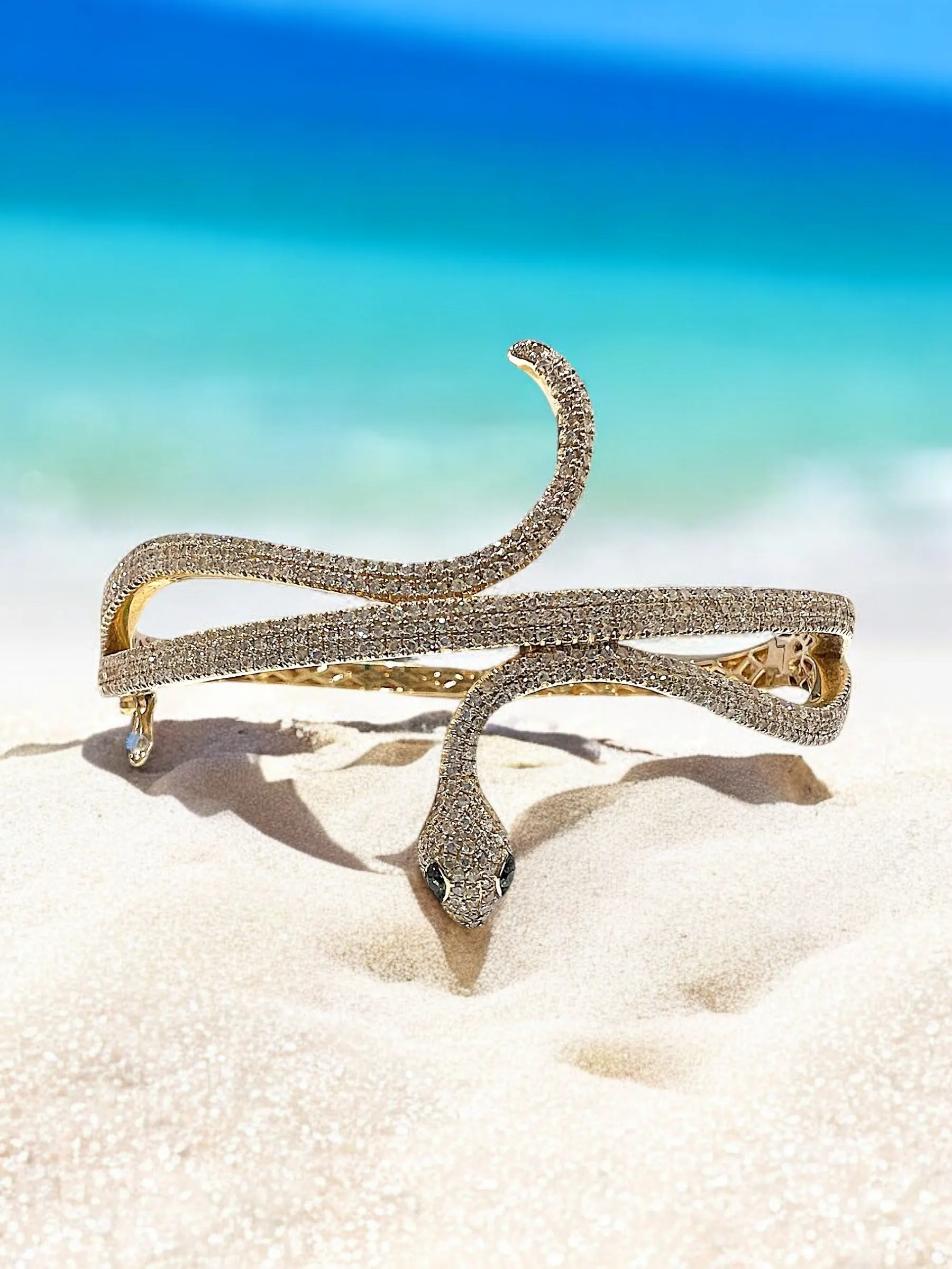 Diamond snake bangle