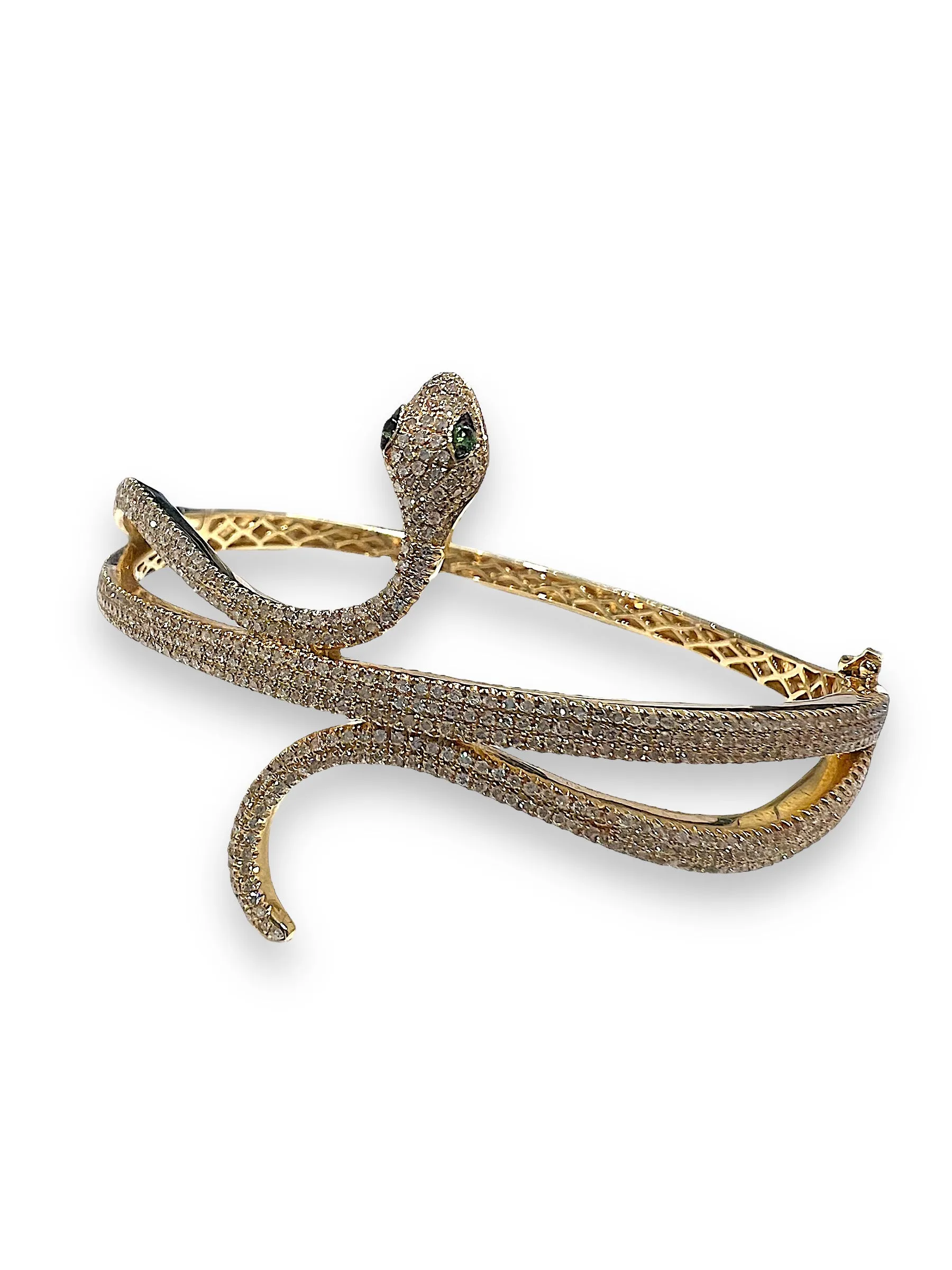 Diamond snake bangle