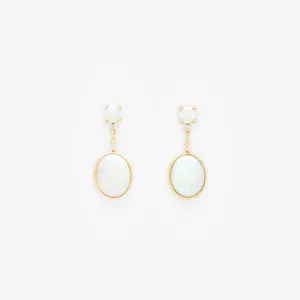 E8601OP | Australian White Opal Glacé Earring