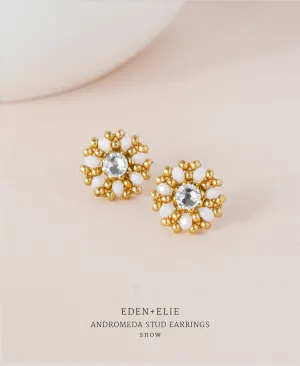 EDEN   ELIE Andromeda Stud Earrings - snow